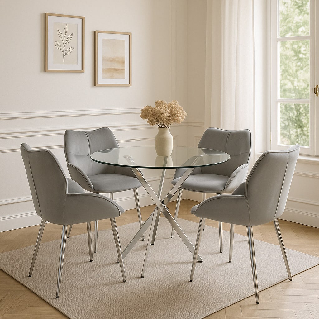 CHAISE LOHA PIED CHROME ANTHRACITE