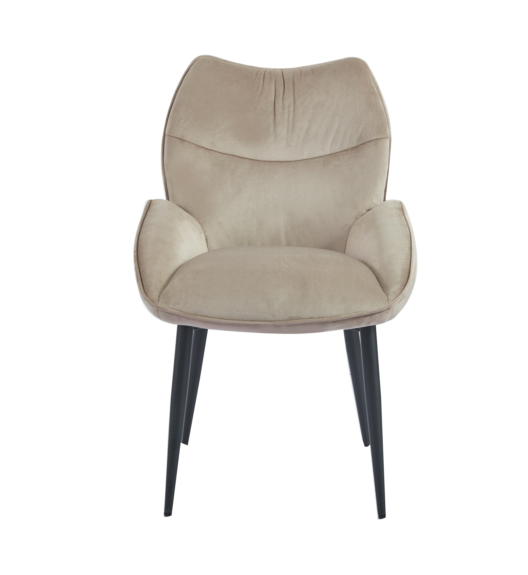 CHAISE LOHA PIED METAL NOIR TAUPE