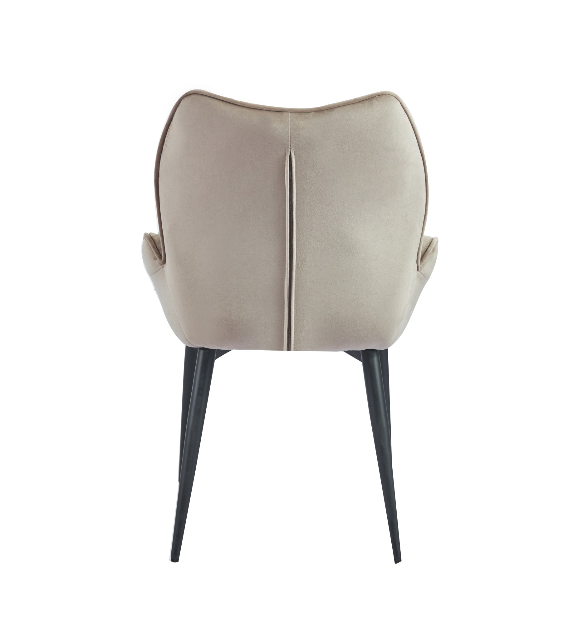 CHAISE LOHA PIED METAL NOIR TAUPE