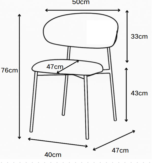 CHAISE LULU PIEDS METAL NOIR COTELE BEIGE