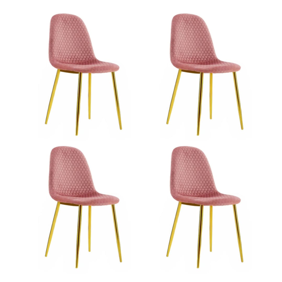 Lot de chaises Scandinave ALVEOLE Gold