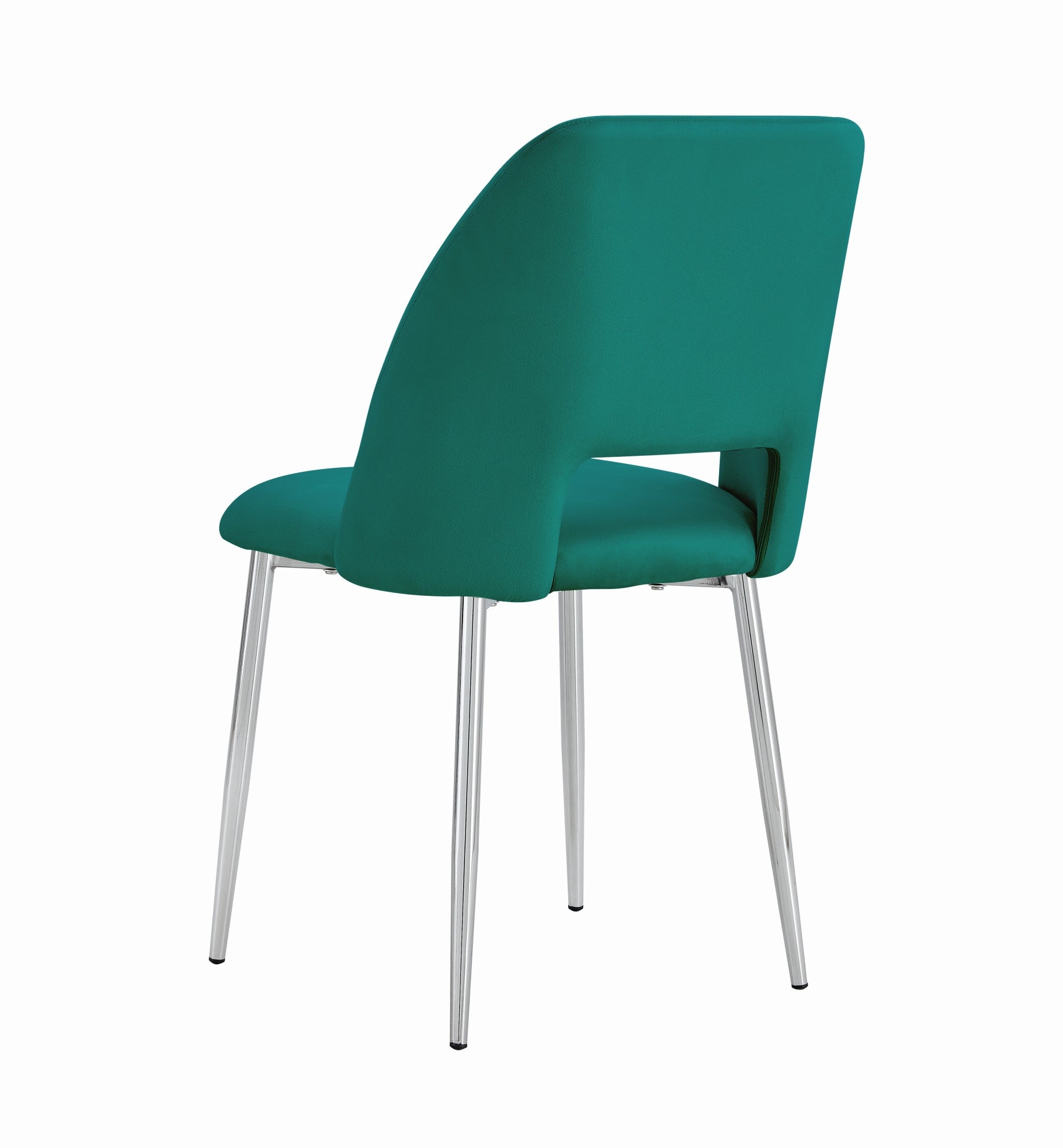 CHAISE AVA CHROME VELOURS VERT
