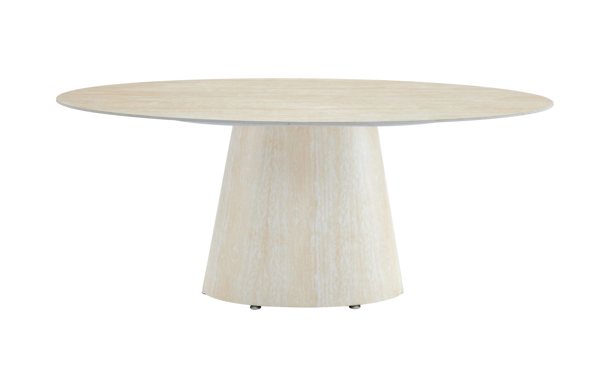 TABLE REPAS OVA TRAVERTIN CERAMIQUE TRAVERTIN 180CM