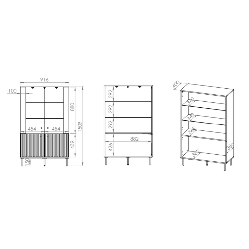 Armoire Moderne en Cachemire avec Finitions en MDF Fraisé