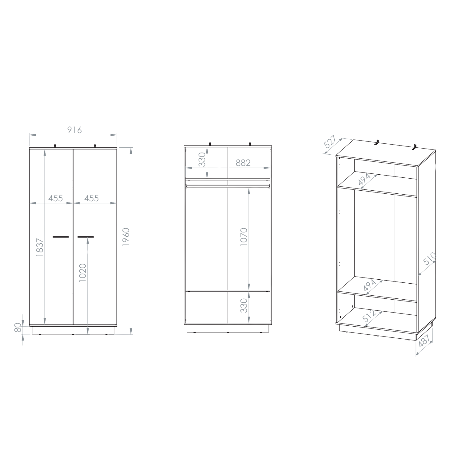 Armoire en Chêne Élégant avec Base Noire - Design Moderne et Résistant - Decora Home
