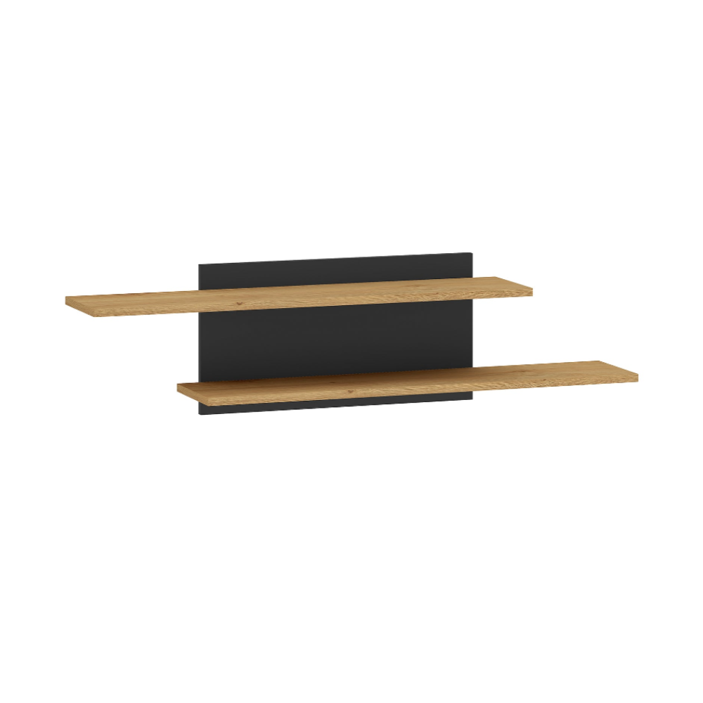 Étagère en Chêne Élégant avec Base Noire   Design Moderne et Haute Résistance|Offre Limitée|Decora Home