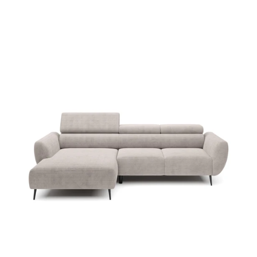 Canapé d’angle beige avec Assise extensible électrique