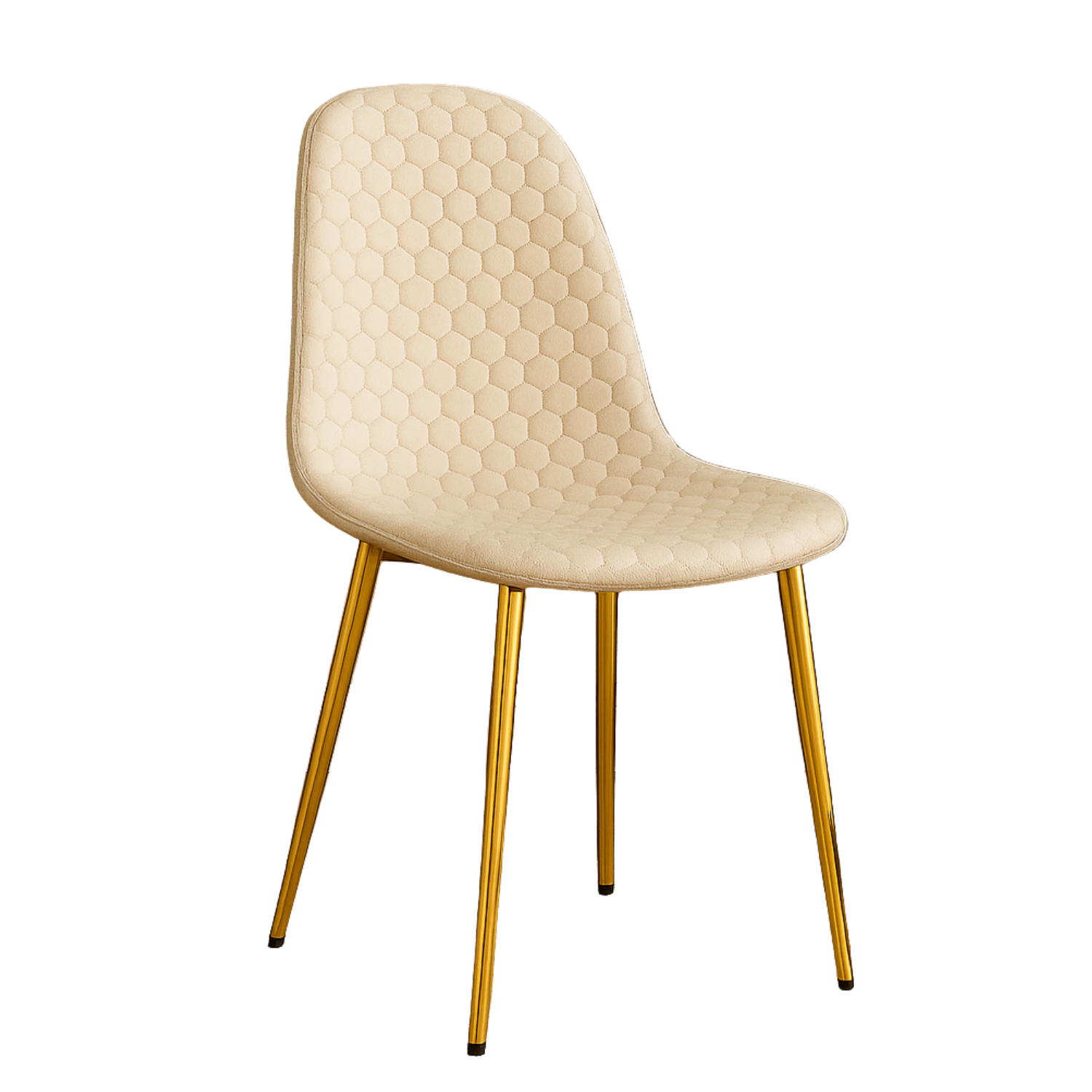 Chaise  scandinave  assise en velours avec Piètement en Acier