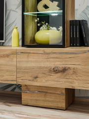 Composition TV RISE 240cm - Flagstaff Oak — vue 3