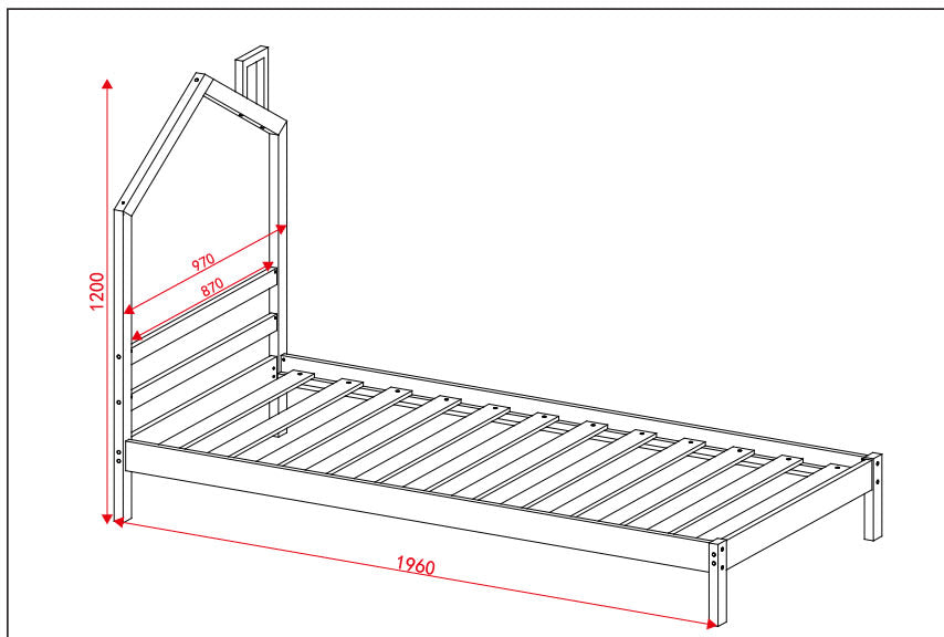 LIT ENFANT MONTEIRO 90x190