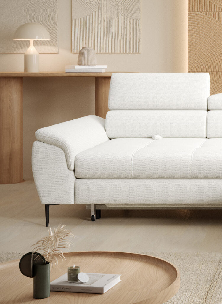 Canapé d’angle spacieux avec couchage et rangement intégré - Decora Home