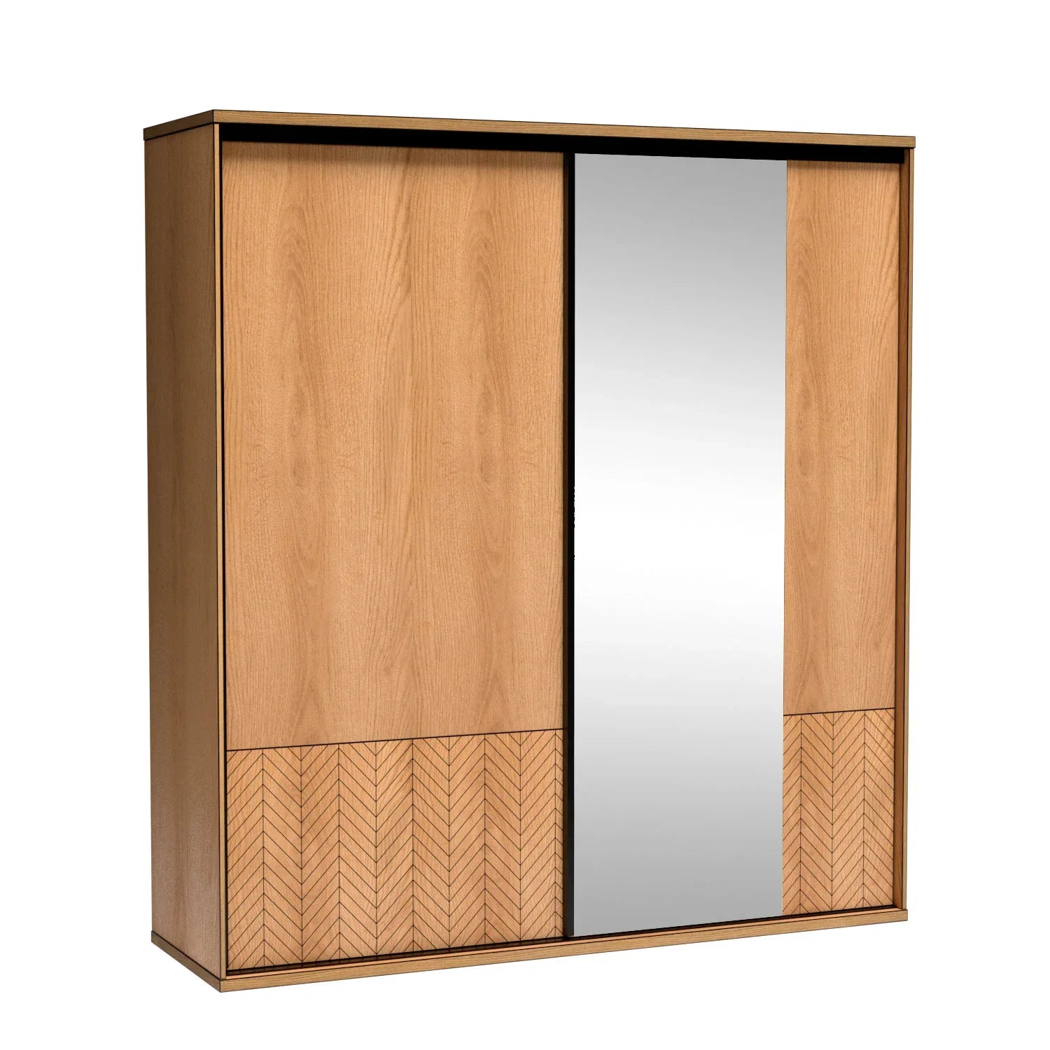 Grande Armoire à Portes Coulissantes avec Miroir|Promo exclusive|Decora Home