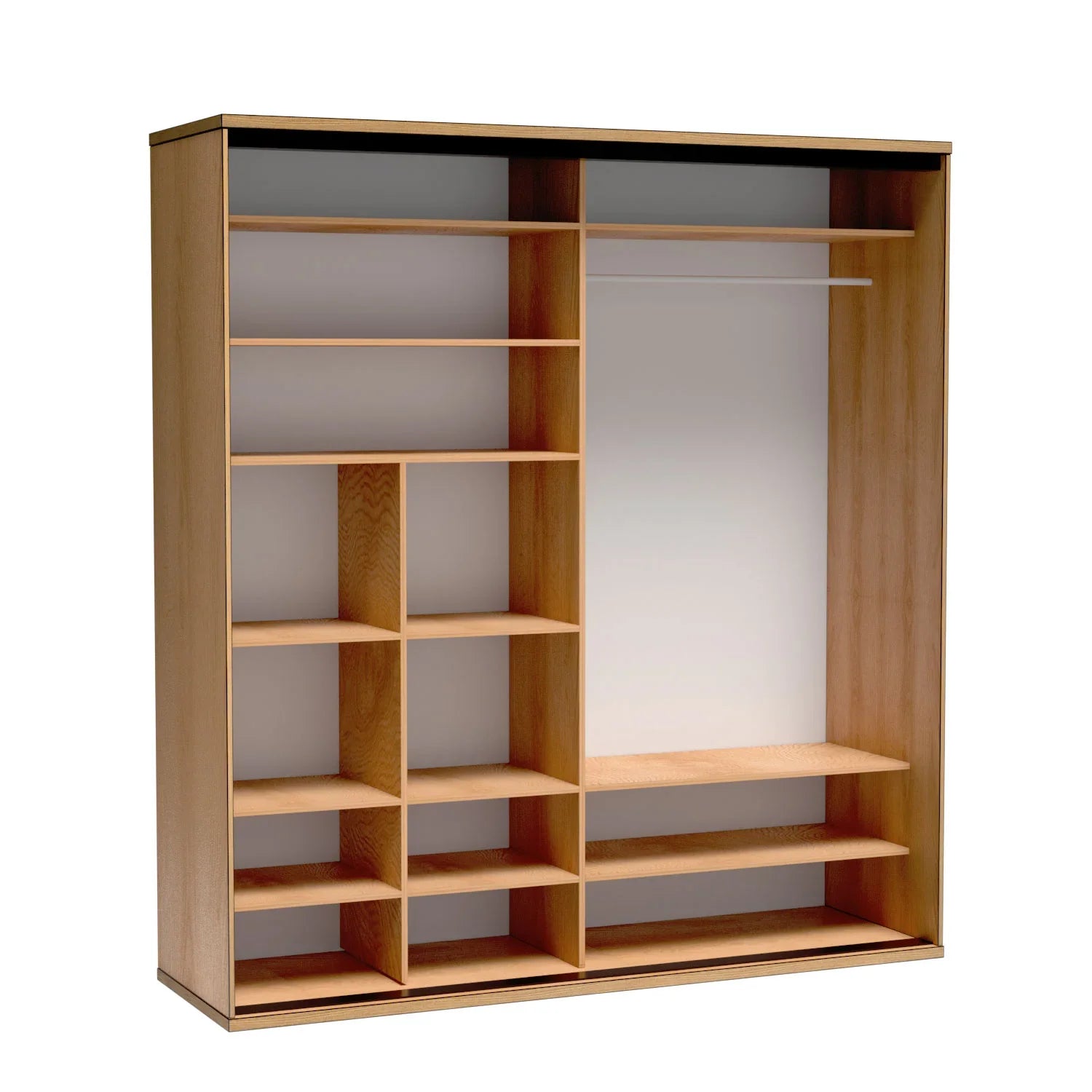 Grande Armoire à Portes Coulissantes avec Miroir - Decora Home