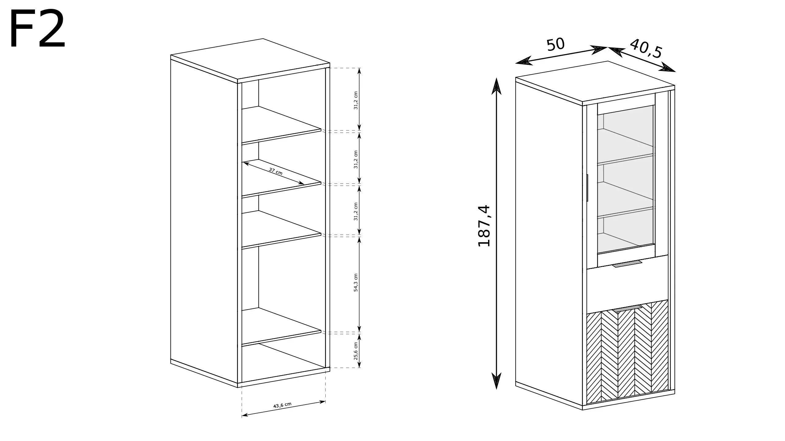 Vitrine avec Armoire Vitrée et Tiroirs - Decora Home