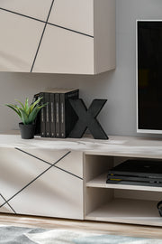 Composition TV GEO 180cm - Cachemire (Façades Cachemire (décor)) — vue 15