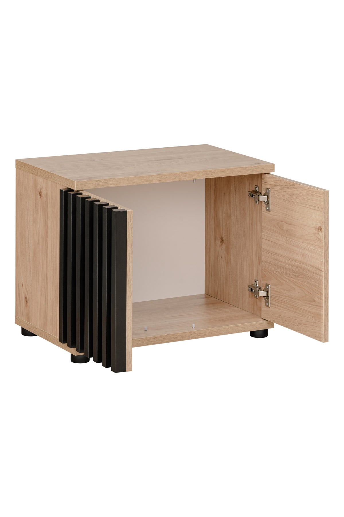 Ensemble Meuble d'Entrée PEDRO V 170cm - Chêne Hickory Jackson, Noir — vue 5