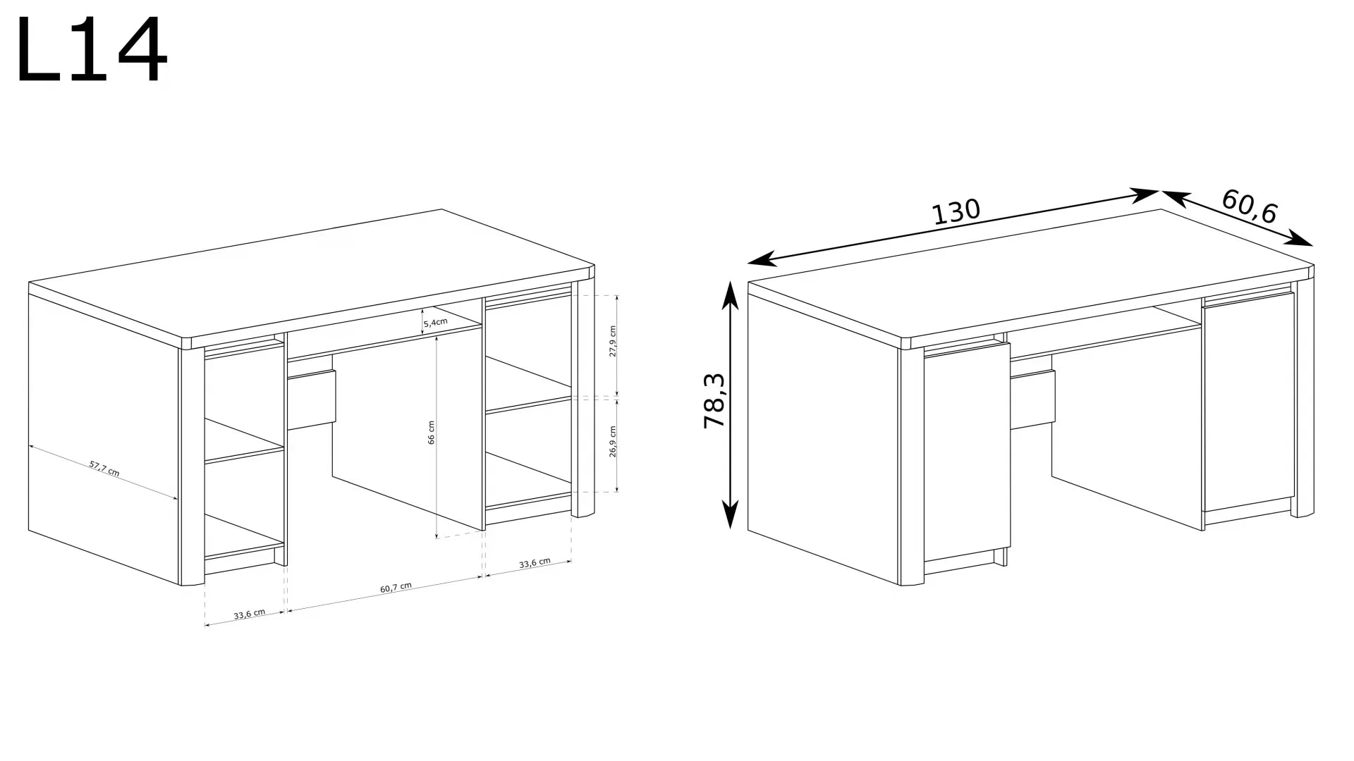 Bureau Moderne avec Rangement Optimal - Decora Home