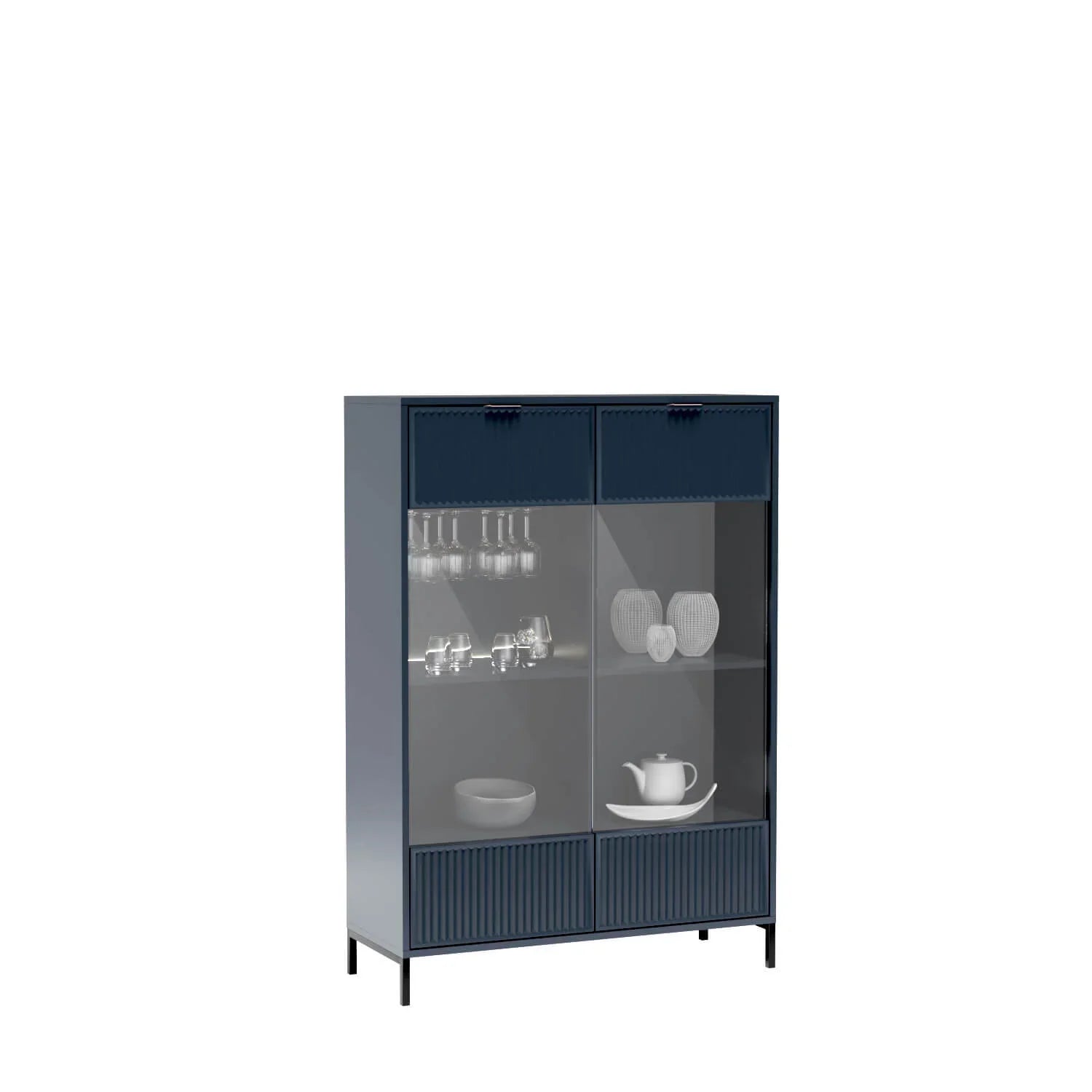 Vitrine Élégante avec Support à Verres et Éclairage LED|Destockage Express|Decora Home