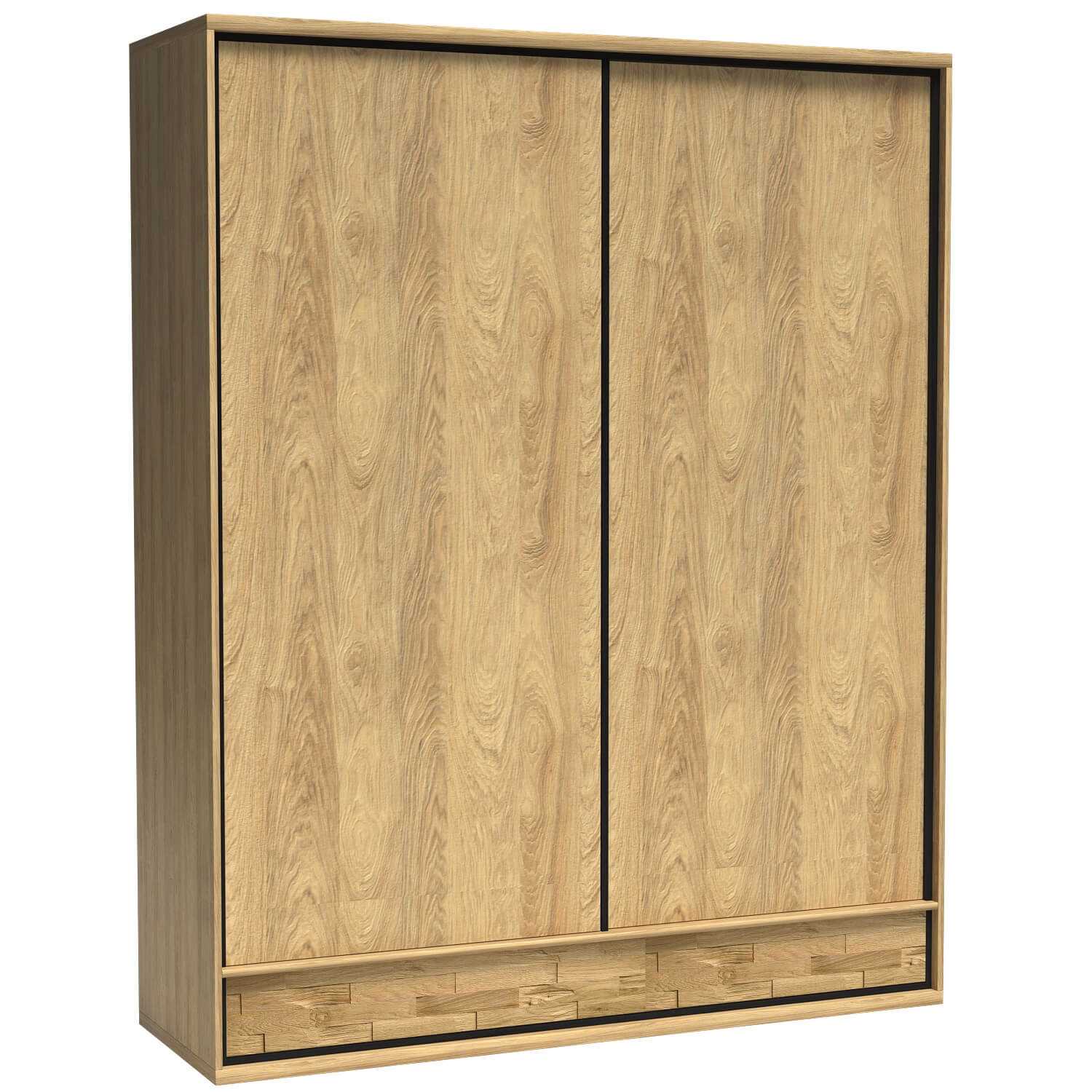 Grande armoire avec portes coulissantes et rangements optimisés - Decora Home