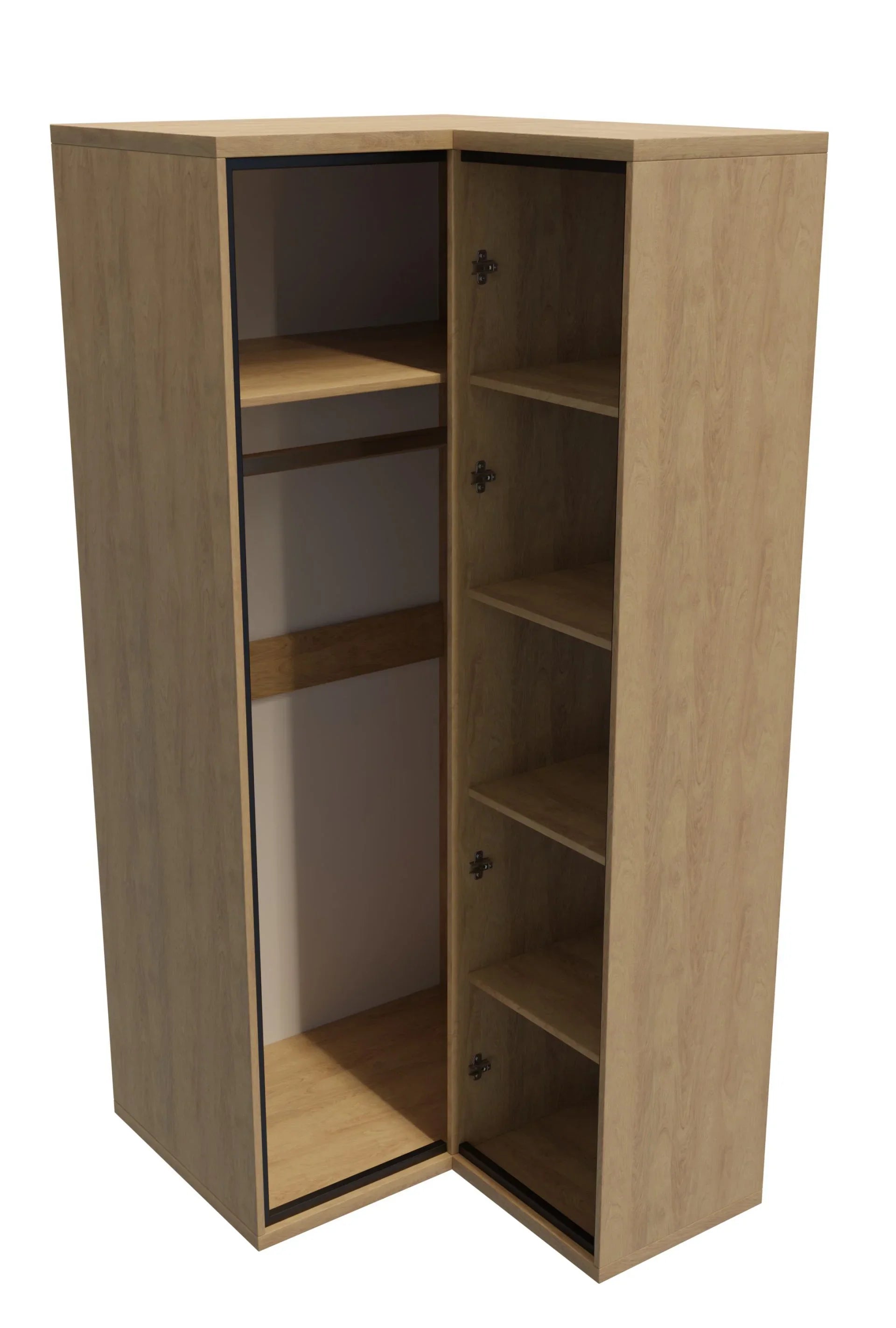 Armoire d'Angle à Deux Portes avec Espace de Rangement Pratique - Decora Home