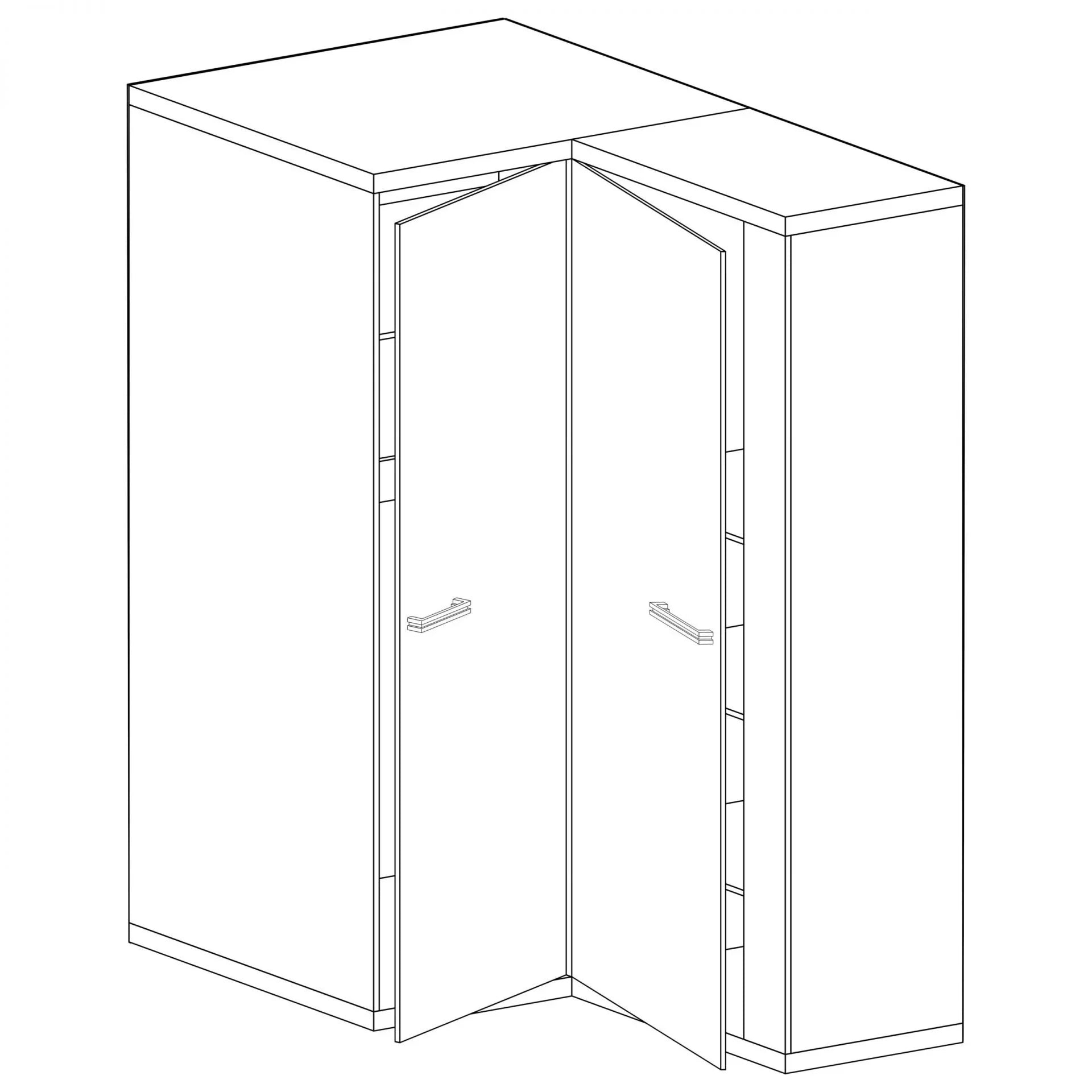 Armoire d'Angle à Deux Portes avec Espace de Rangement Pratique - Decora Home