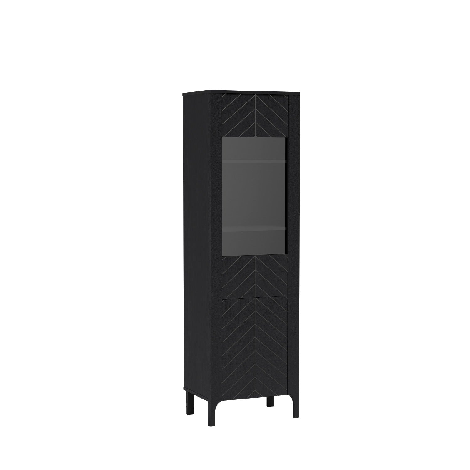Vitrine Moderne avec Portes Vitrées et Étages Spacieux|Destockage Express|Decora Home