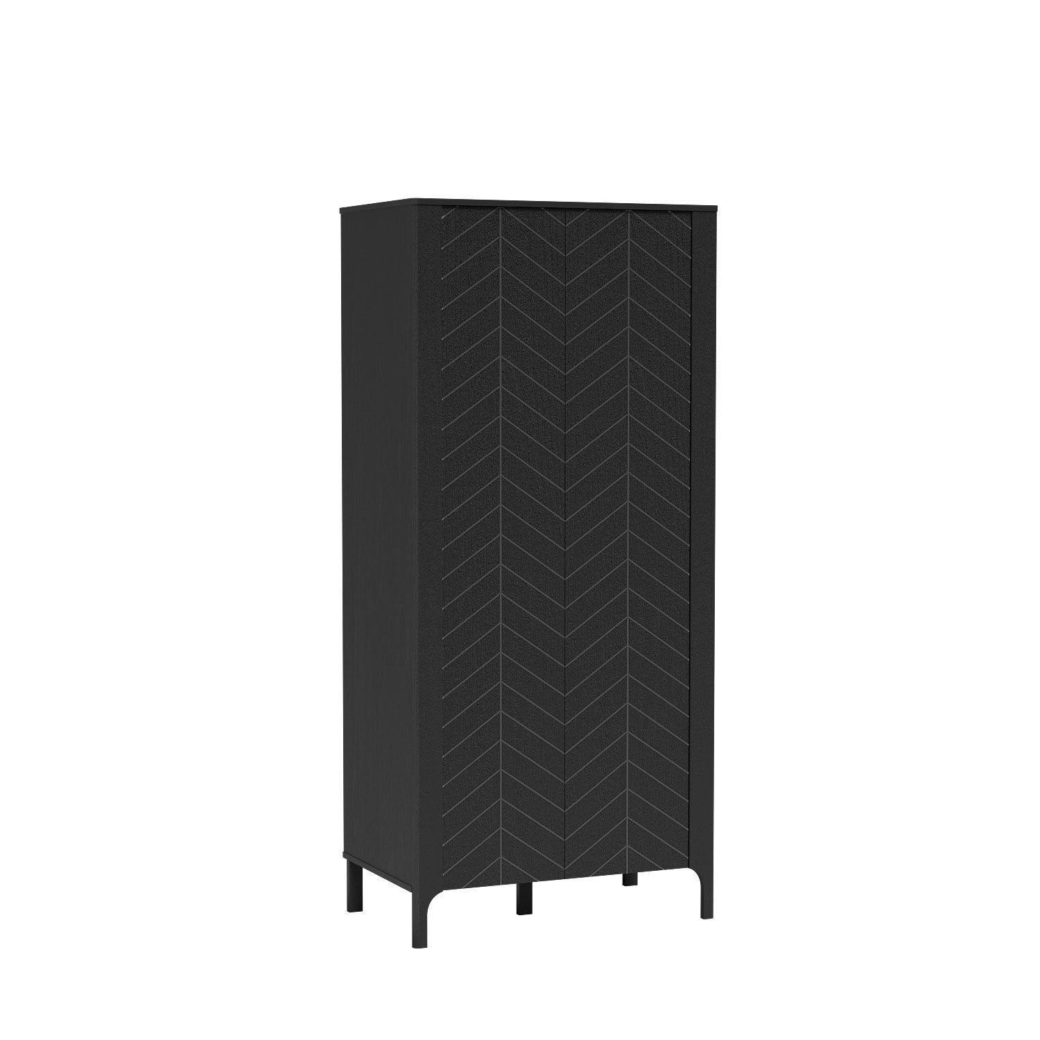 Armoire  avec Motif Géométrique à Chevrons et Rangement Pratique|Destockage Express|Decora Home