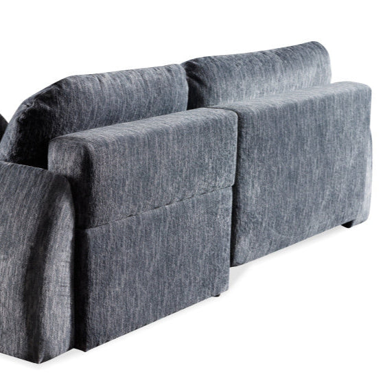 Canapé d’angle arrondi – Convertible, rangement intégré & tissu Ambience 18 doux et lumineux - Decora Home