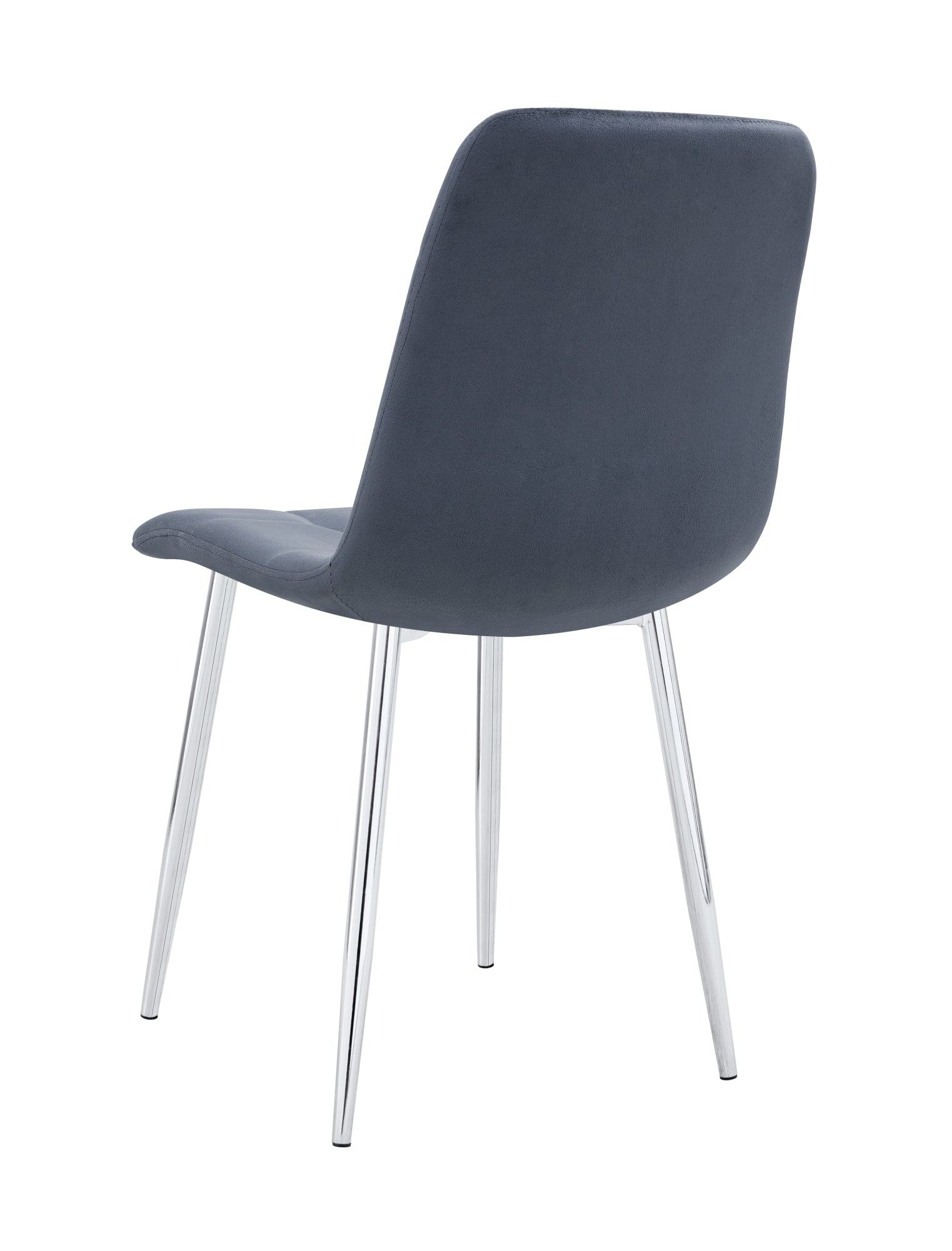 CHAISE ELISA PIED CHROME VELOURS ANTHRACITE