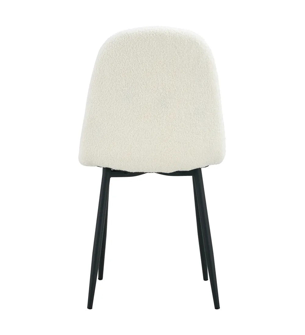 CHAISE SCANDINAVE PIED NOIR MOLLETONNE DOUDOU