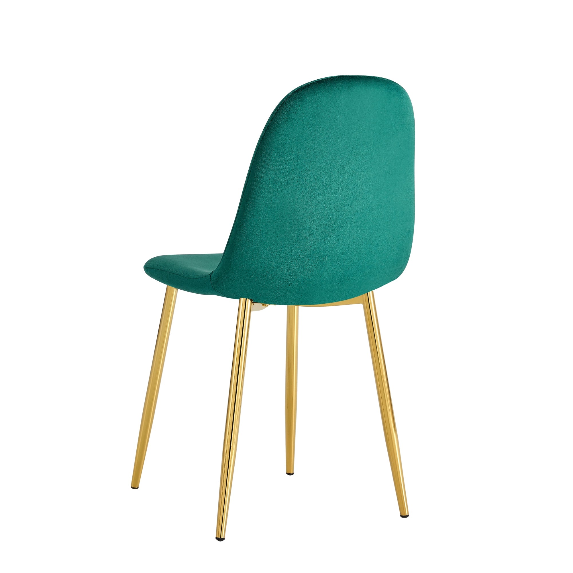 CHAISE SCANDINAVE VELOURS VERT SAPIN PIED GOLD