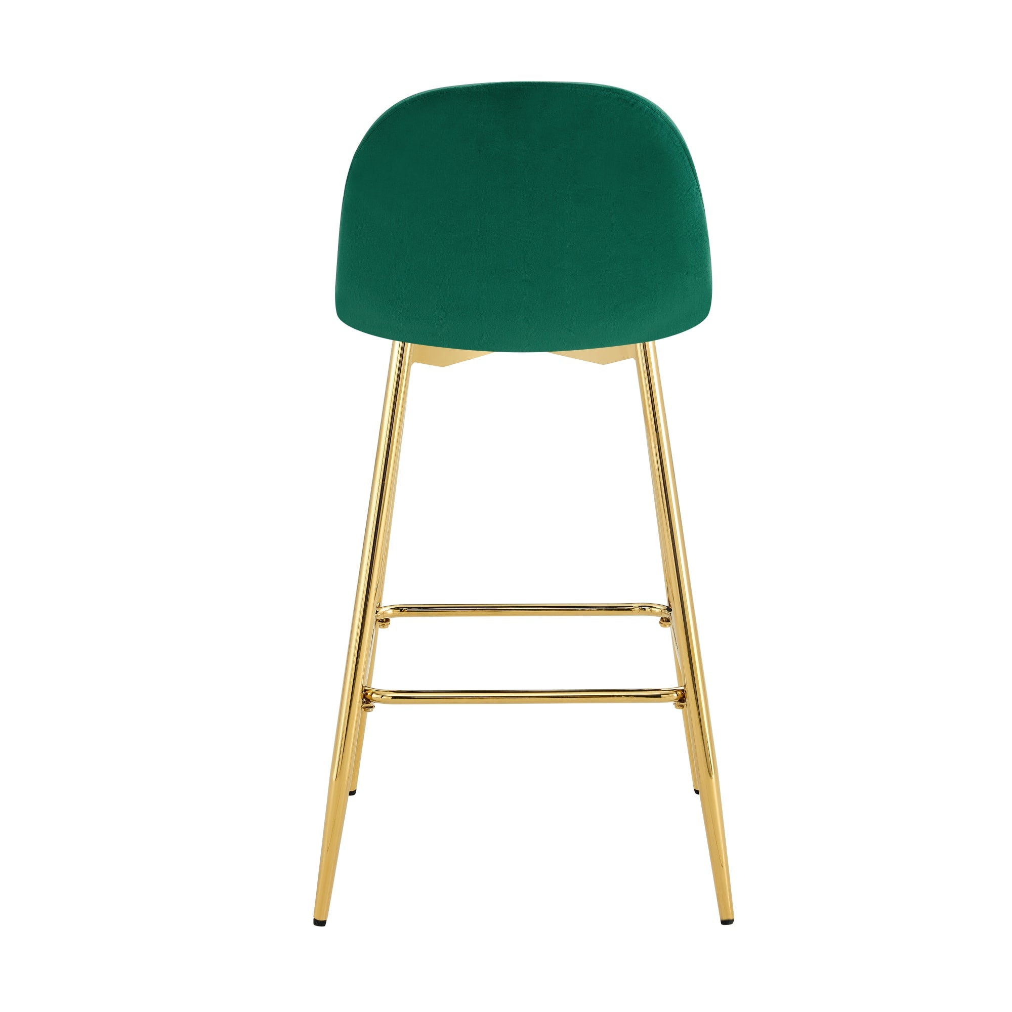 TABOURET DE BAR SCANDINAVE PIED GOLD VELOURS VERT SAPIN