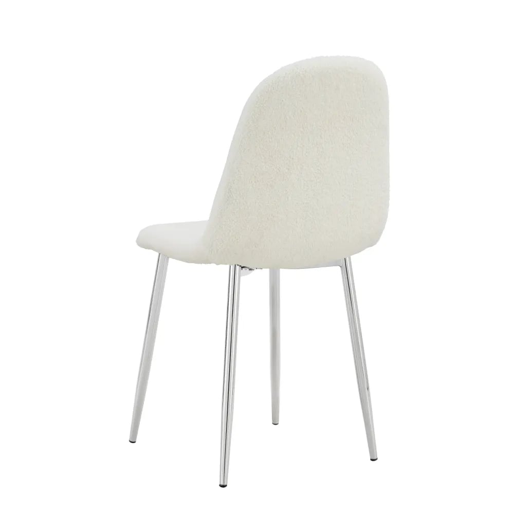 CHAISE SCANDINAVE CHROME DOUDOU