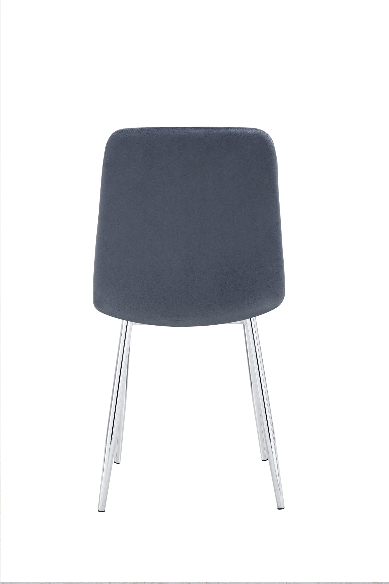 CHAISE ELISA PIED CHROME VELOURS ANTHRACITE