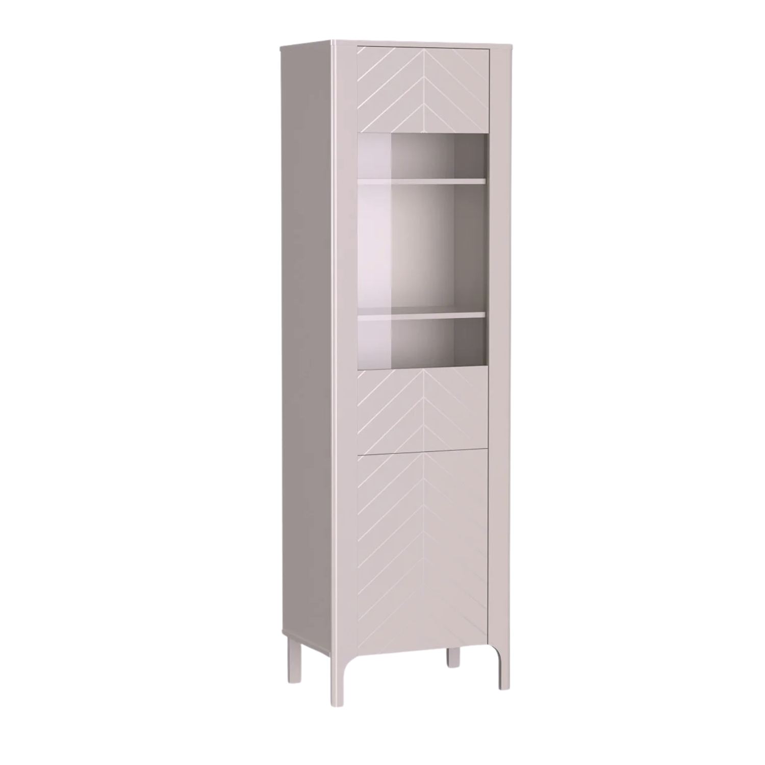 Vitrine Moderne avec Portes Vitrées et Étages Spacieux - Decora Home