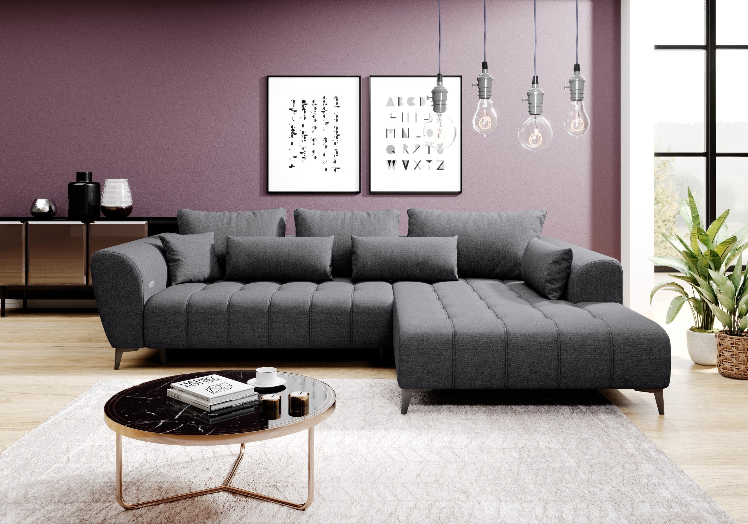 Canapé d’Angle  – Grand Confort avec Profondeur d’Assise Réglable Électriquement|Offre Spéciale|Decora Home