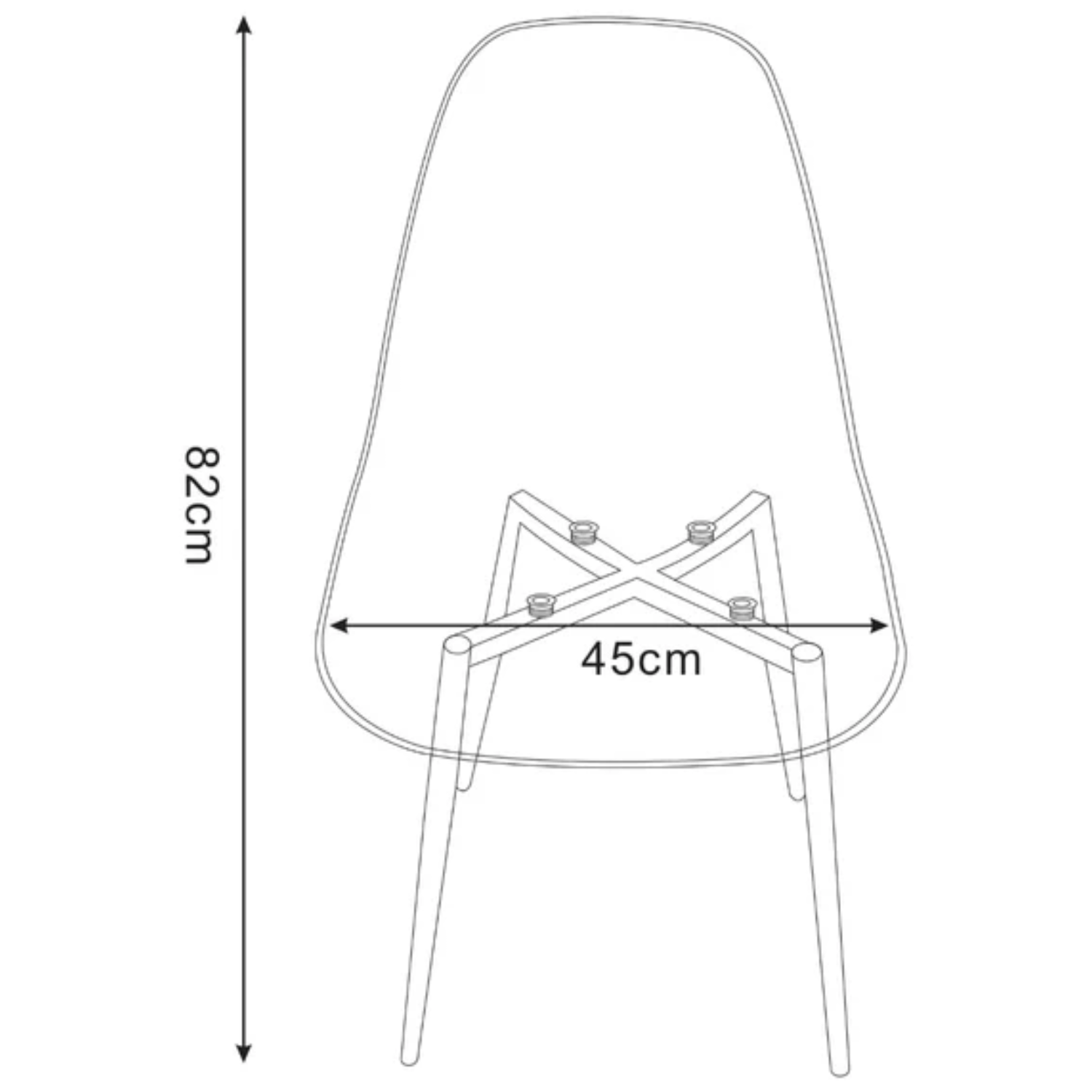 Chaise transparente – Style invisible avec piètement doré ou argenté