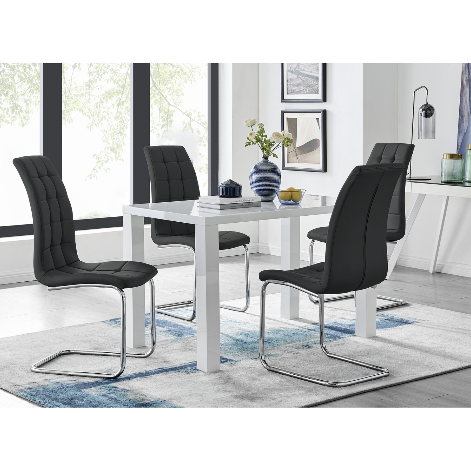 Chaise en Similicuir  avec Piètement en Acier– Élégance moderne & confort au quotidien