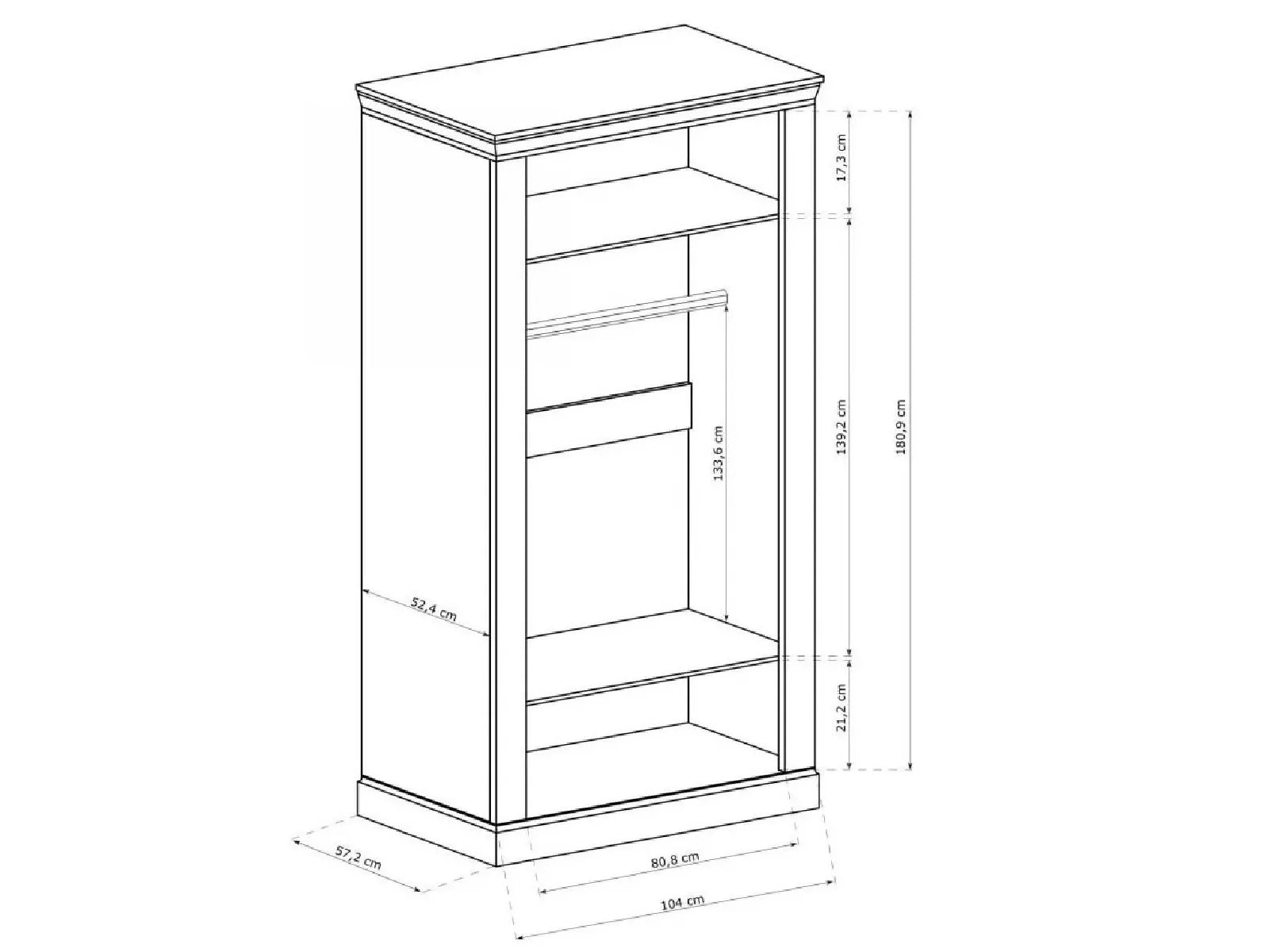 Armoire à deux portes avec rangements optimisés - Decora Home
