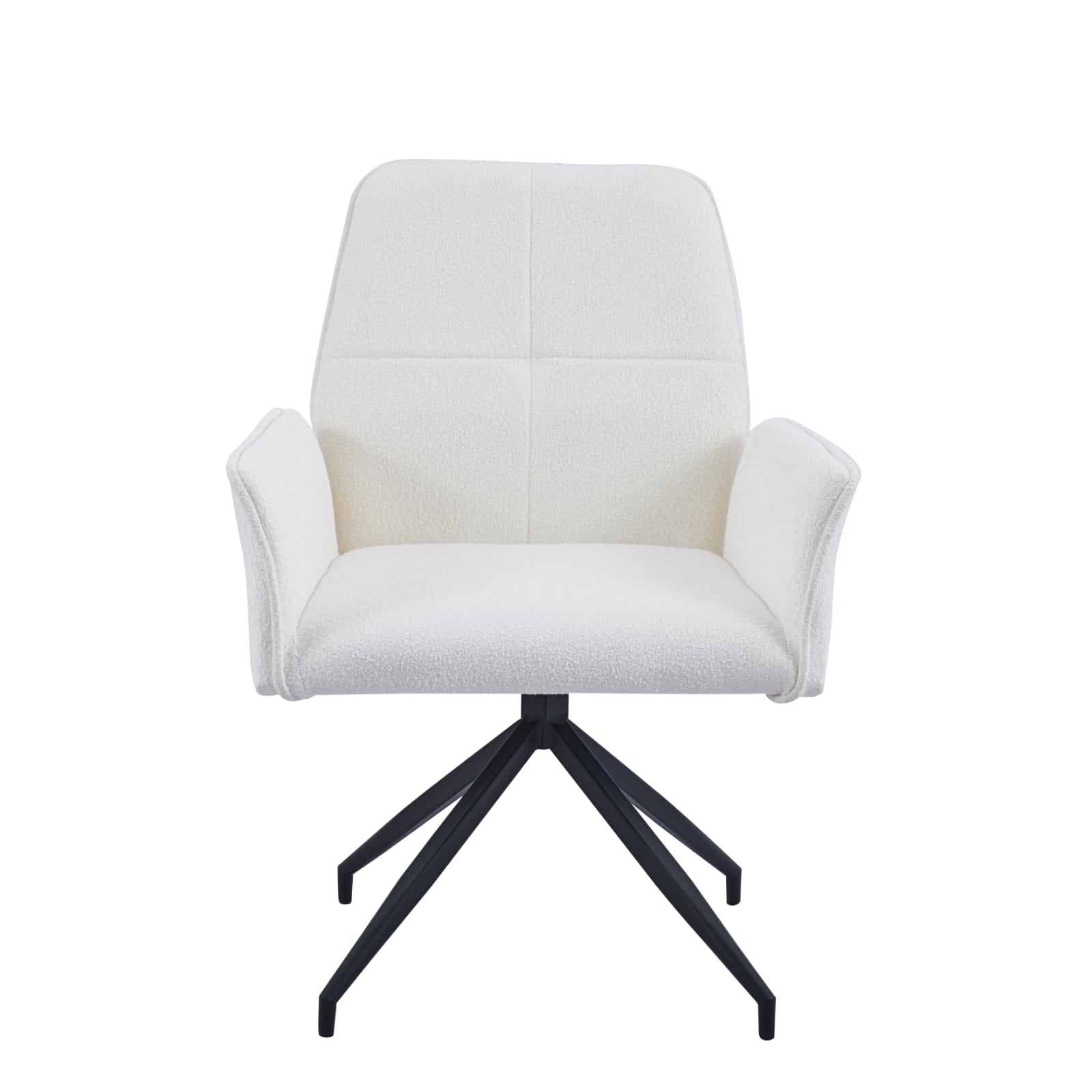 Chaise pivotante – Assise Confortable en Tissu  haut de gamme & Piétement Métal Noir , rotation 360° - Decora Home