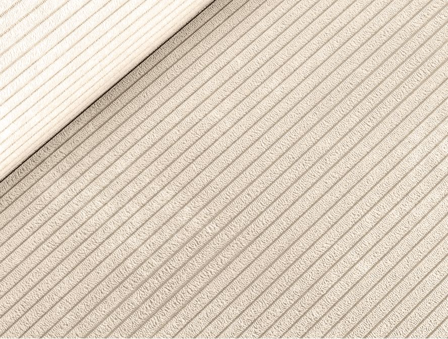 Canapé d'angle fixe convertible avec coffre en velours cotelé - Decora Home