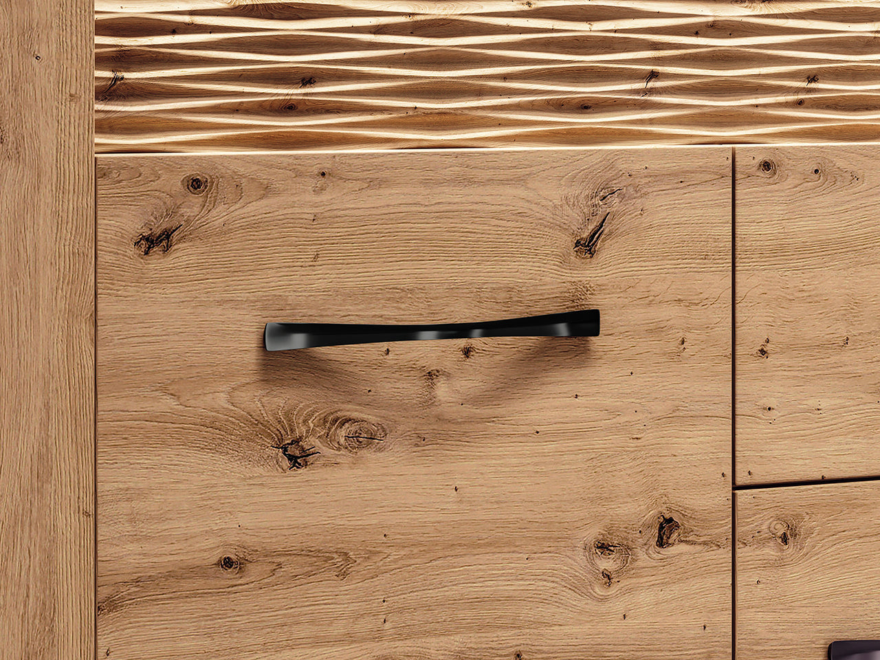 Commode, Buffet, Buffet Long en Chêne Artisanal & MDF Rainuré – Série Artisan Épure - Decora Home