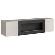 FLY wall hung TV unit avec cheminée bioéthanol, Kaszmir