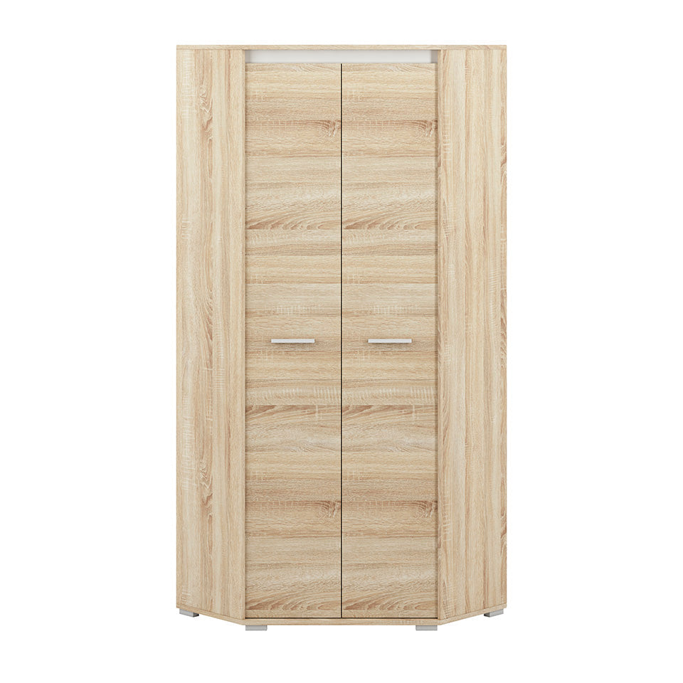 Armoire d’Angle Sonoma Clair – 2 Portes, Grand Rangement, Design Moderne & Résistant - Decora Home