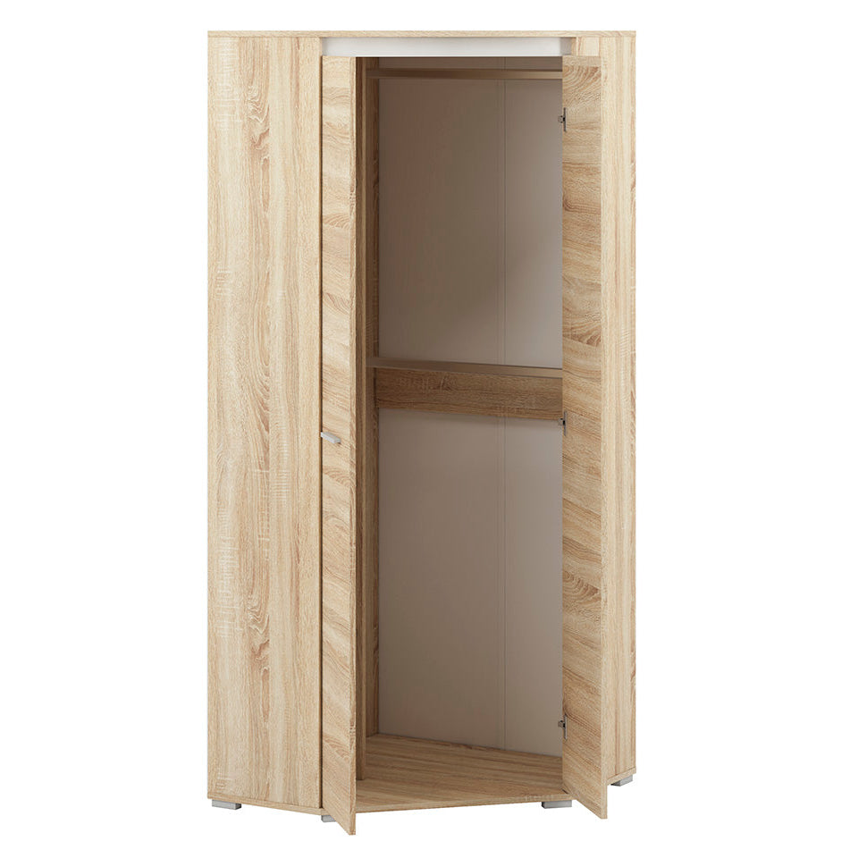 Armoire d’Angle Sonoma Clair – 2 Portes, Grand Rangement, Design Moderne & Résistant - Decora Home