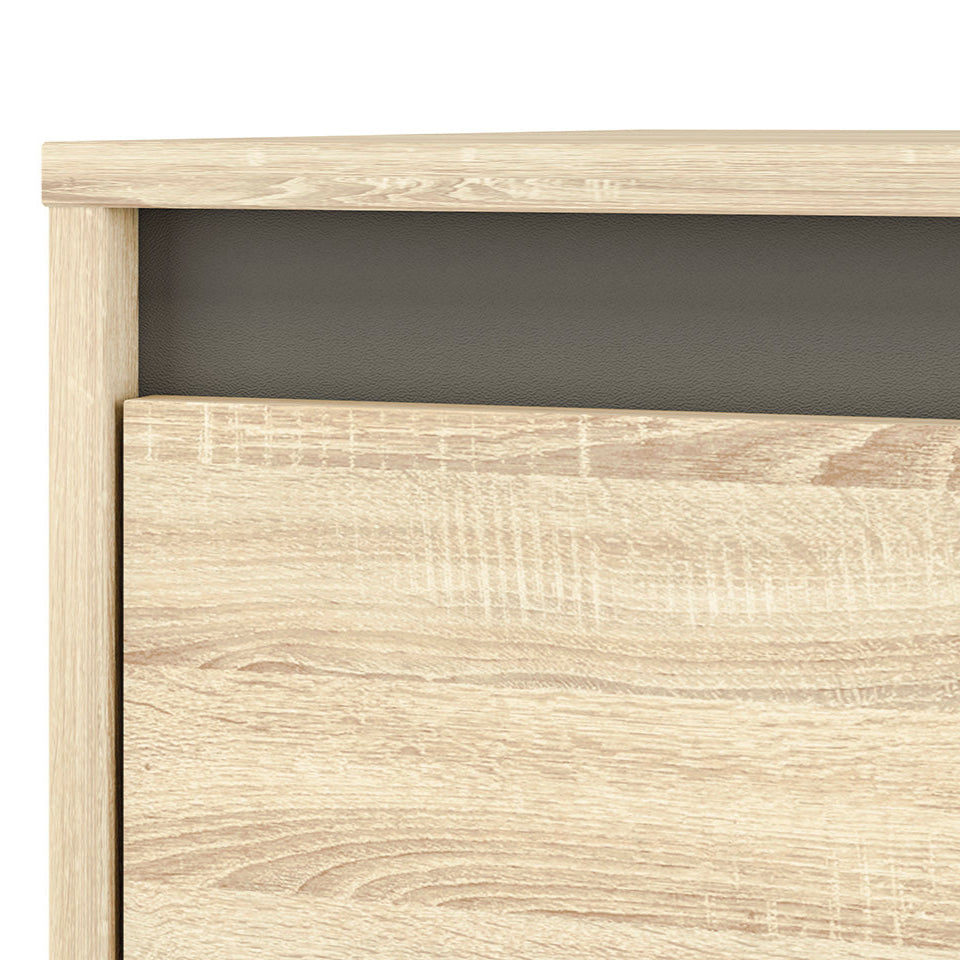 Commode, Buffet, Buffet Moderne en Lumière de Sonoma avec Bordure ABS - Design Élégant et Fonctionnel - Decora Home