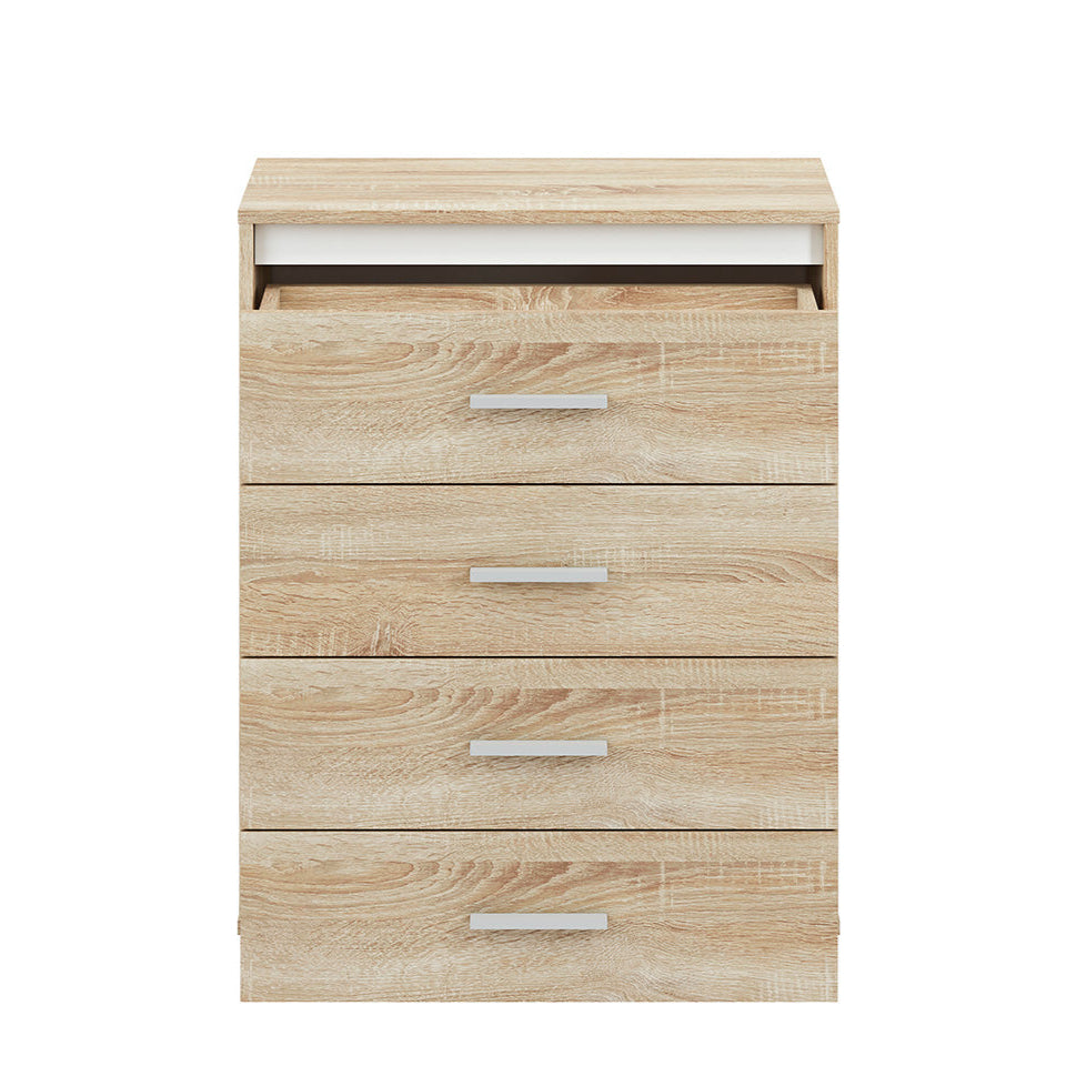 Commode, Buffet, Buffet Moderne Lumière de Sonoma avec Finition ABS - Design Pratique et Résistant - Meuble Contemporain - Decora Home