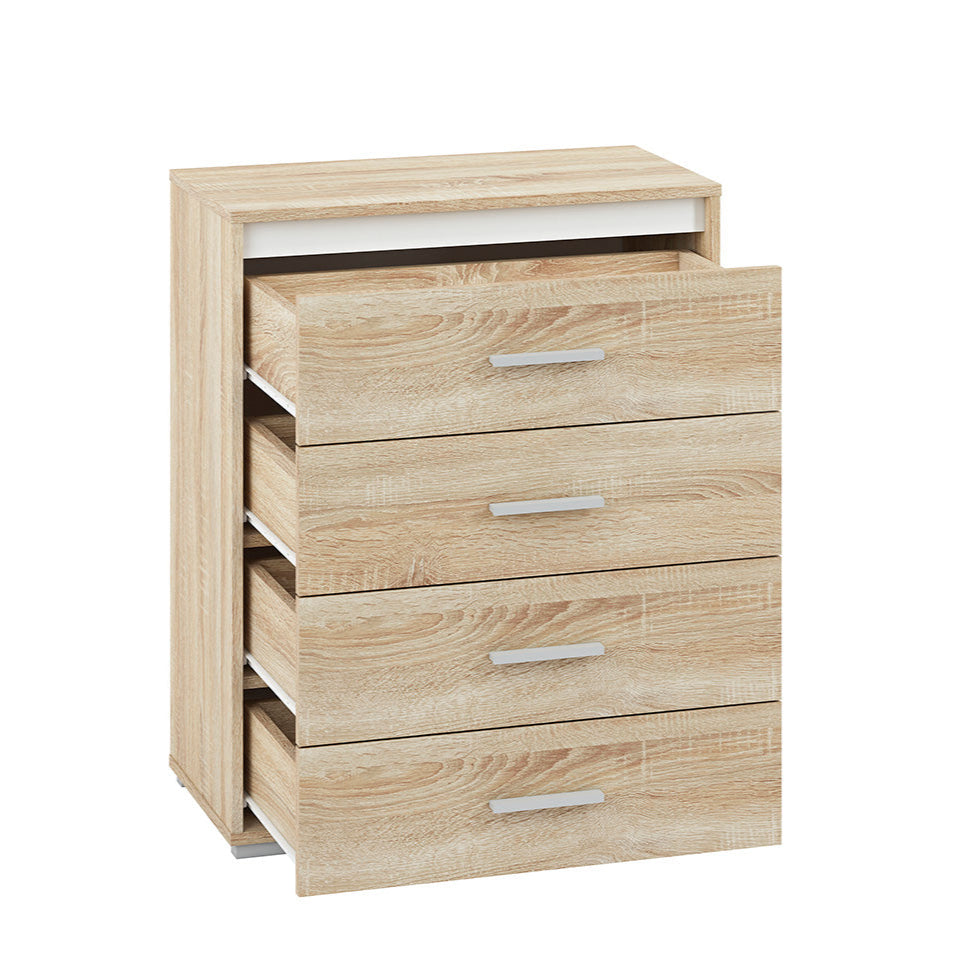 Commode, Buffet, Buffet Moderne Lumière de Sonoma avec Finition ABS - Design Pratique et Résistant - Meuble Contemporain - Decora Home