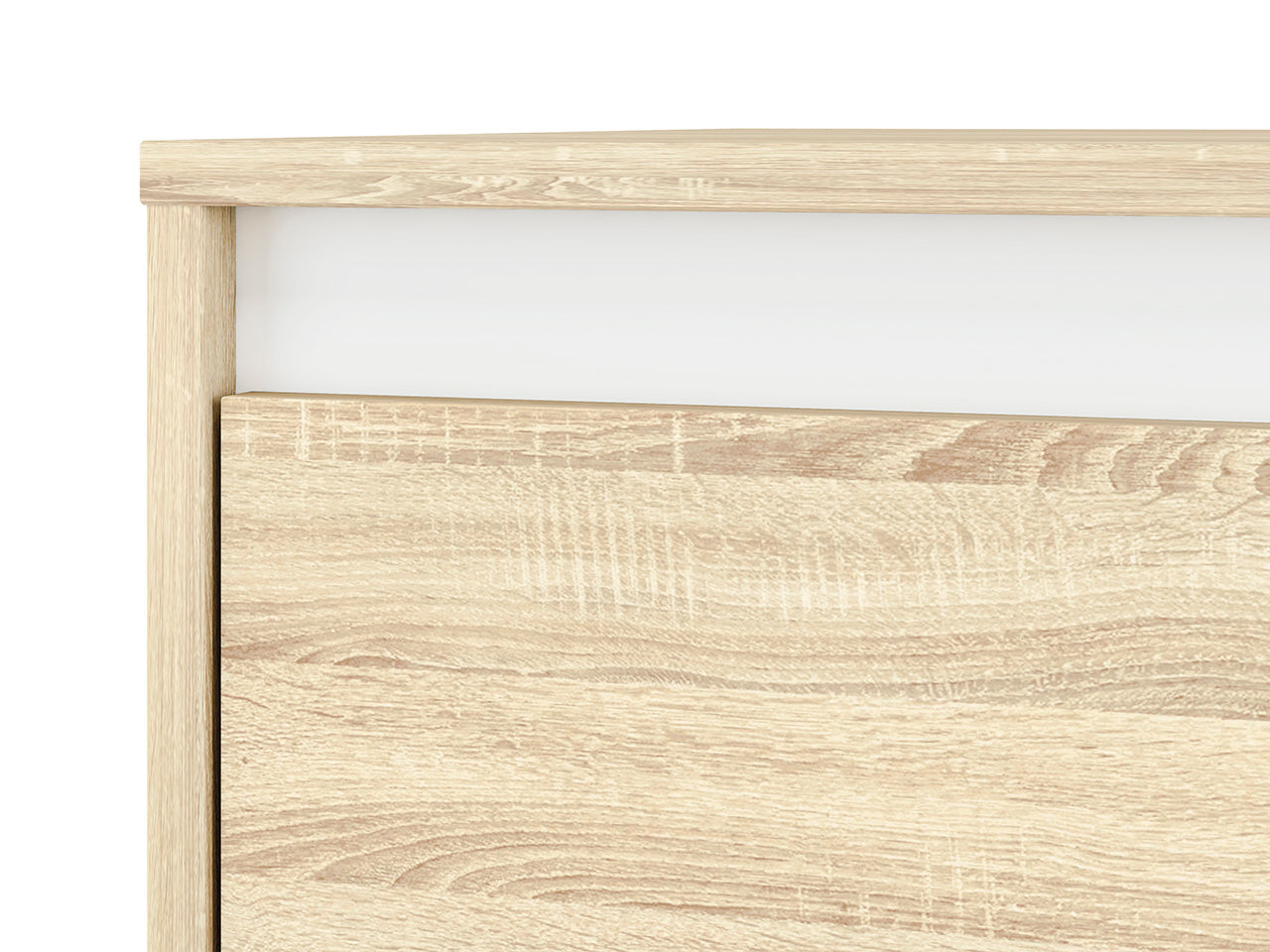 Commode, Buffet, Buffet Moderne Lumière de Sonoma avec Finition ABS - Design Pratique et Résistant - Meuble Contemporain - Decora Home