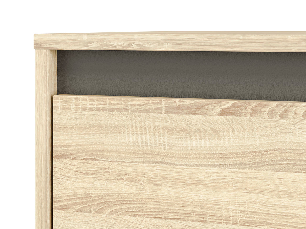 Commode, Buffet, Buffet Moderne Lumière de Sonoma avec Finition ABS - Design Pratique et Résistant - Meuble Contemporain - Decora Home
